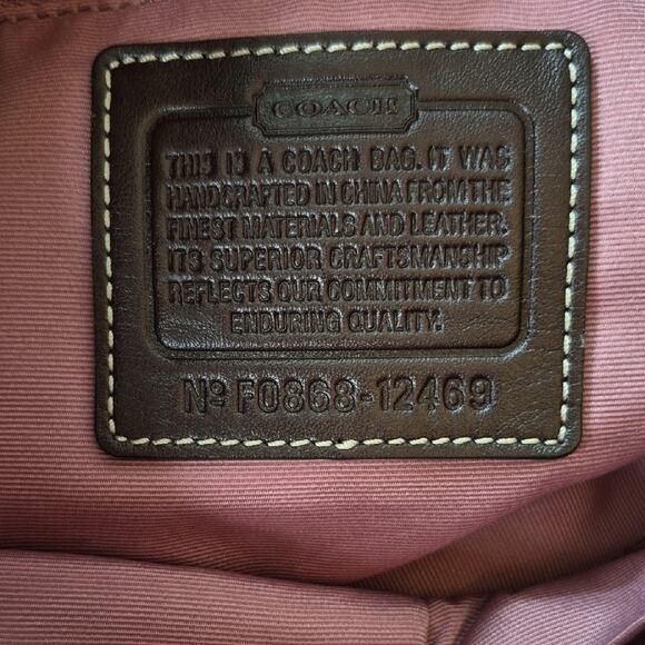 Coach Brown Signature Jacquard Shoulder Bag with Gold Hardware 12460 main image 1
